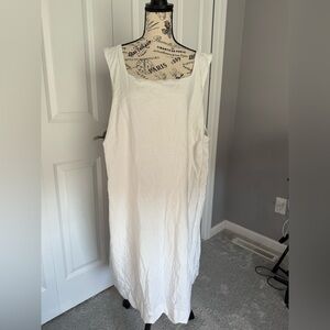Kate Spade White Cotton|Rayon‎ Blend Fabric midi Dress Size 2X